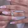 White Gold Cushion Cut Diamond Ring