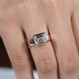 Lab grown emerald cut solitaire engagement ring