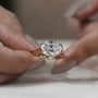 east west oval cut diamond engagement ring