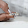Round diamond eternity band with prong settings
