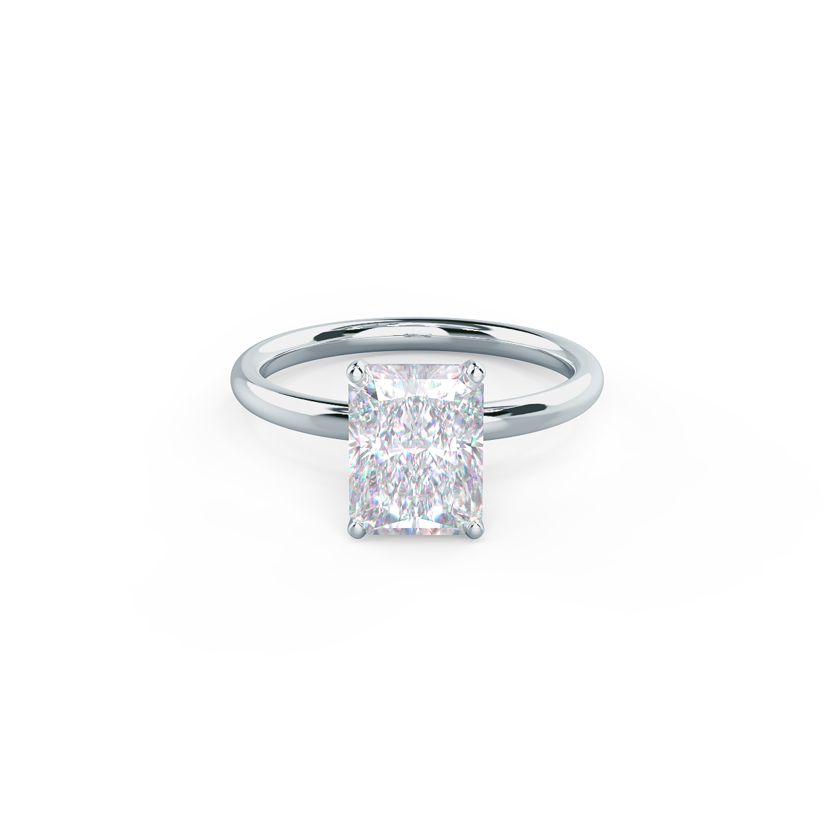 RADIANT CLASSIC FOUR PRONG SOLITAIRE Lab grown Diamond Ring DEF Color VS+ Clarity