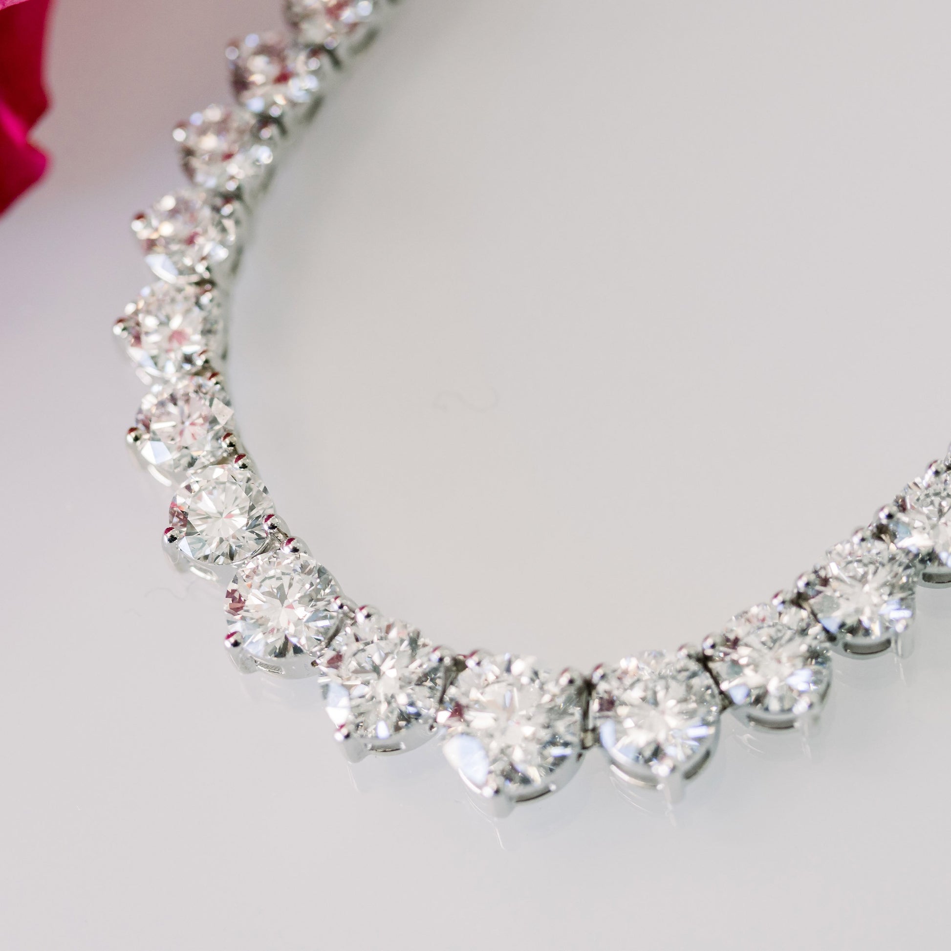 Diamond necklace.