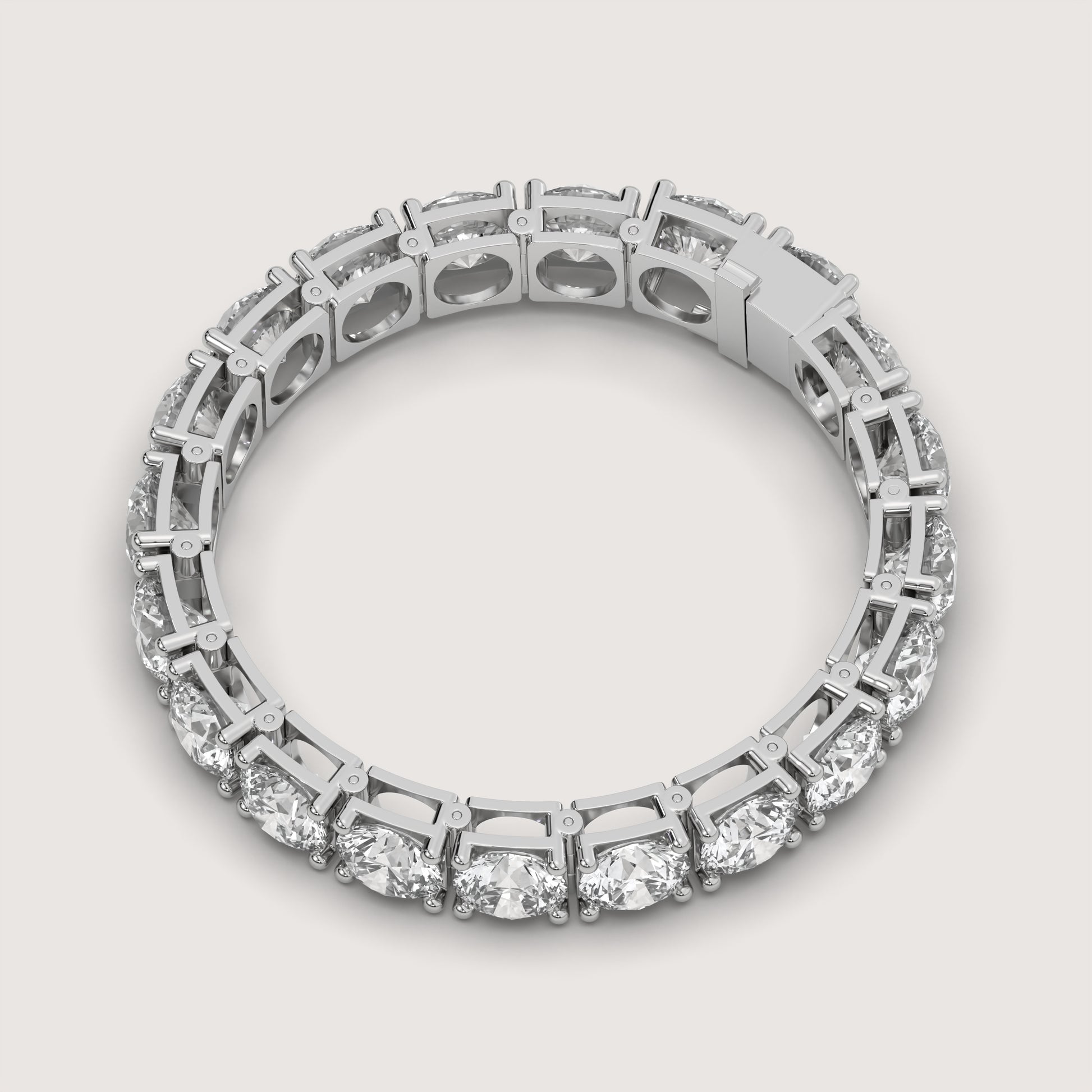 60 Carat Lab Grown Diamond Tennis Bracelet in 14K White Gold (6.5 inches)