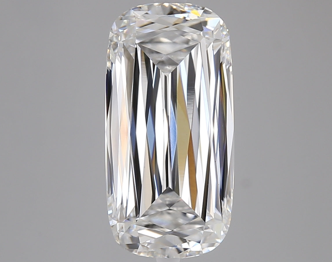 5.16 F VVS2 Elongated cushion lab grown diamond ring
