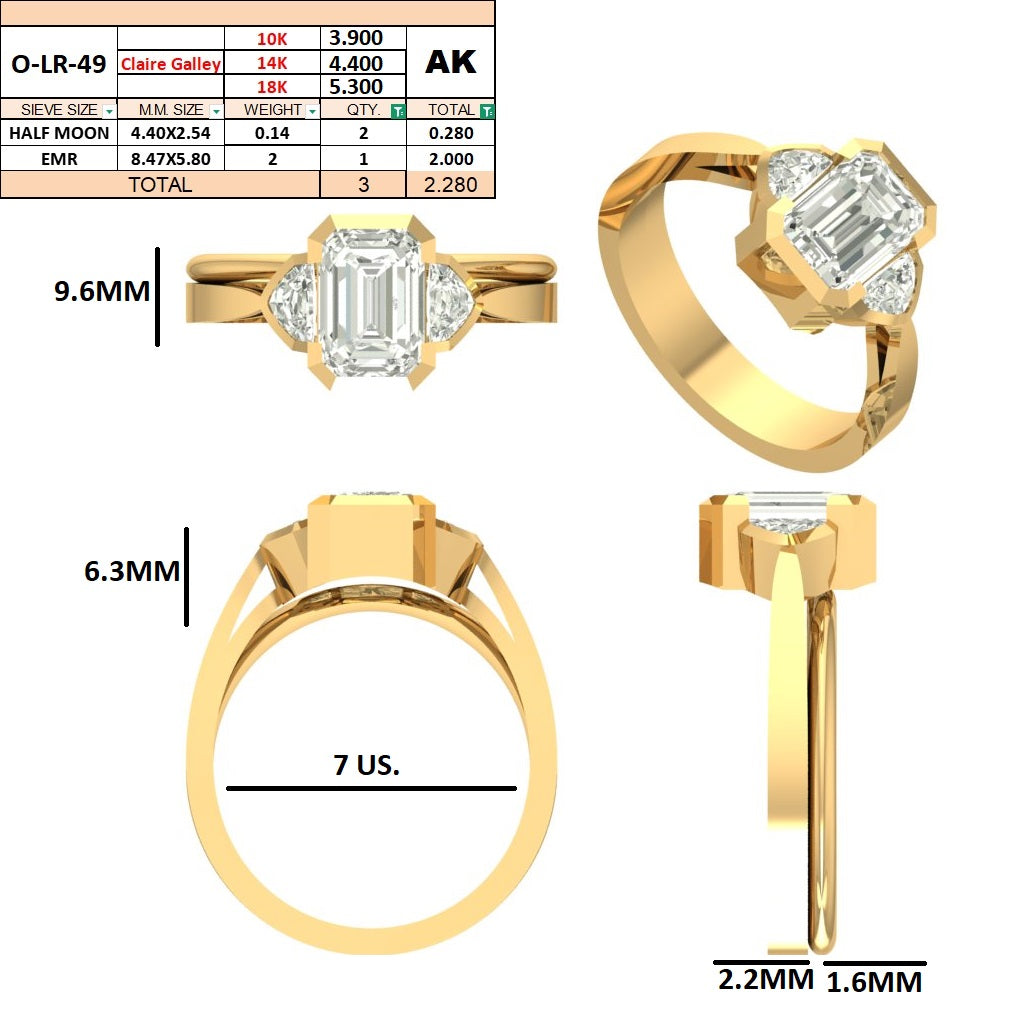 Custom order - Matching band | 18kt yellow gold | 6 US