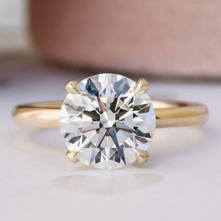 3 Carat Round cut diamond solitaire ring