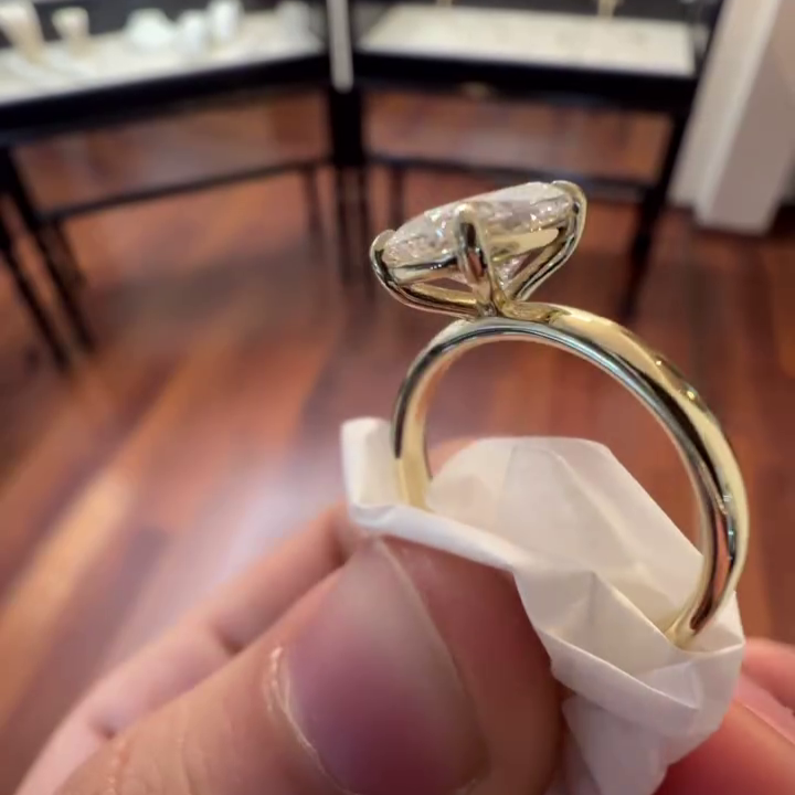1.50ct Cushion Lab Diamond Solitaire Engagement Ring | IGI Certified | Custom Gold Ring