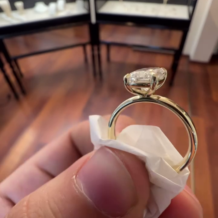 1.50ct Cushion Lab Diamond Solitaire Engagement Ring | IGI Certified | Custom Gold Ring