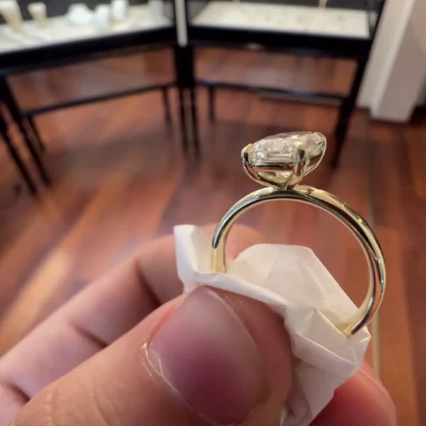 Cushion 1.50tcw Lab Grown Diamond SimplEngagement Ring, EF Color, VS Clarity TEST