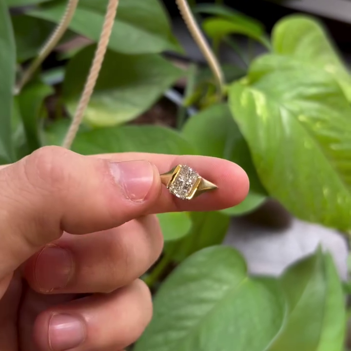 1.50ct Radiant Lab Grown Diamond Half Bezel Engagement Ring | IGI Certified | D-E-F VVS–VS