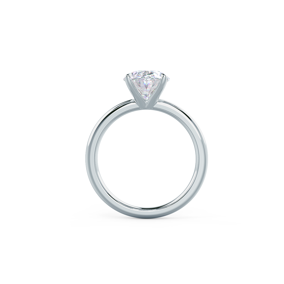 Oval Classic Four Prong Solitaire Lab grown Diamond Ring
