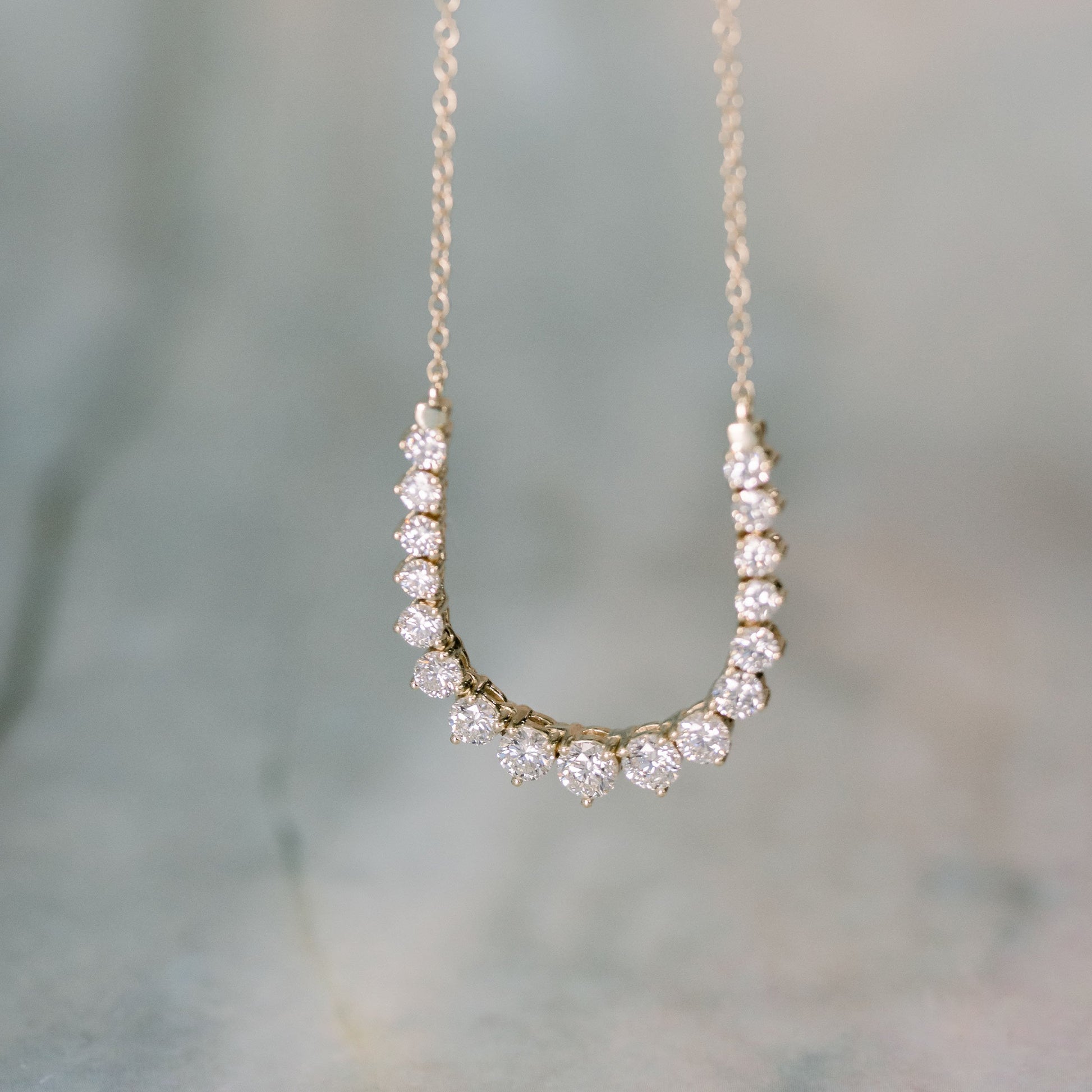 Mini Riviera Choker Lab grown Diamond DEF Color VS+ Clarity