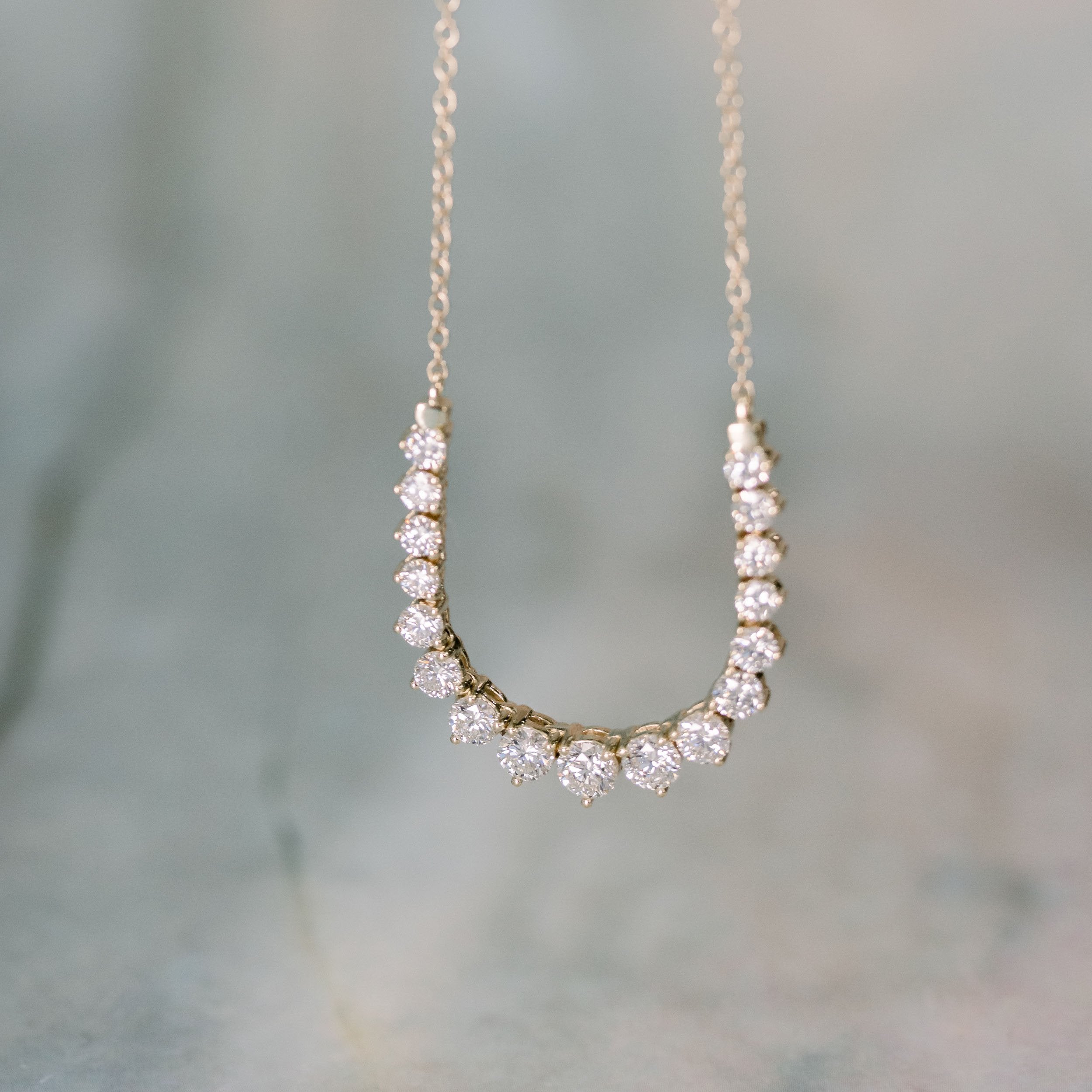 Mini Riviera Choker Lab grown Diamond DEF Color VS+ Clarity