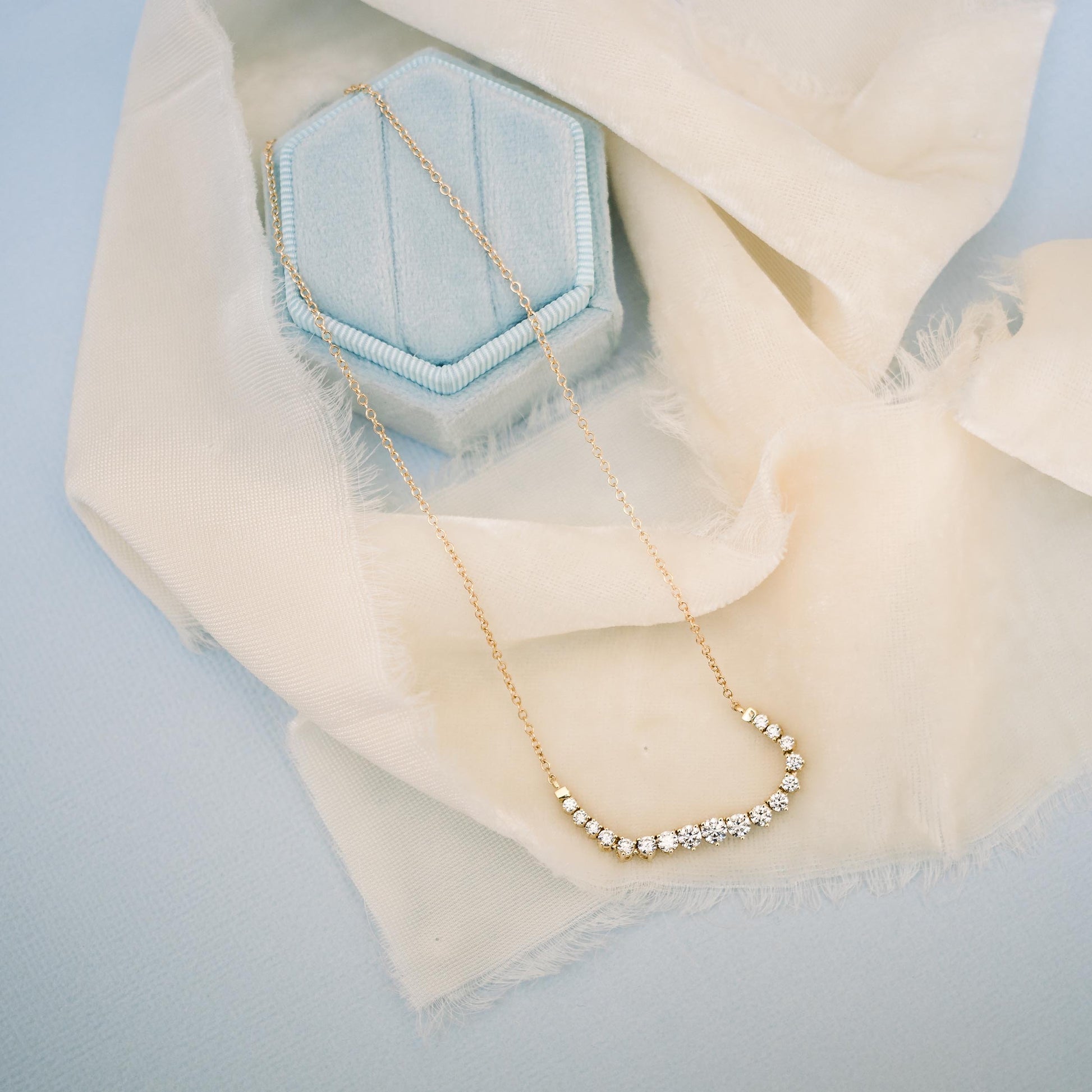 Mini Riviera Choker Lab grown Diamond DEF Color VS+ Clarity